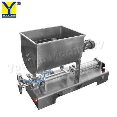 China GW-1 U Type Single Head Piston Bottle Filler Tomato Paste Chilli Sauce Filling Mixing Machine Te koop