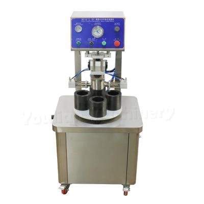 China BZX-4 Semi Automatic Pneumatic Jar Sealing Machine Twist Off Cap Glass Bottle Vacuum Capping Machine for sale