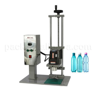 China DDX450 Semi-automatic Desktop Electric PET Plastic Water Lotion Bottle Screw Tightening Capping Machine zu verkaufen