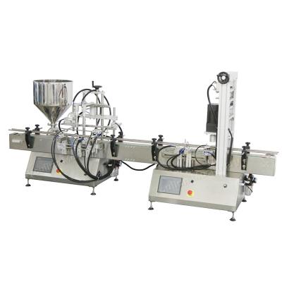 China GT2T and QDX Auto Line Honey Sauce Jam Paste Cream Glass Jar Filling and Screw Capping Machine for sale