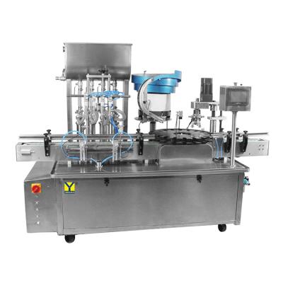 China YTSP500 Fully Automatic 4 Head Rotary Vial PET Bottle Oill Washing Filling Capping Machine for sale