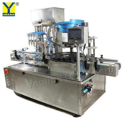 China YTSP500-4 Automatic Paste Glass Jar Filling and Capping Machine with Servo Capping Head for Honey Jam for sale