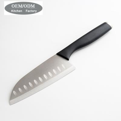 China Wholesale 3Cr13 stainless steel kitchen knife viable santoku knife with plastic handle for sale