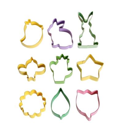 China Sustainable Easter Spring Thanksgiving Theme Stainless Steel Cookie Fondant Pancake Cookie Cutter Set for sale