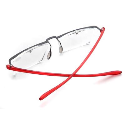 China Wholesale New Slim Custom Frameless Reading Glasses Fancy Logo Reading Glasses for sale