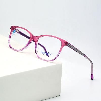 China Optical Frames For Myopia New Style Fashion Acetate Anti Blue Light Sight Glasses for sale