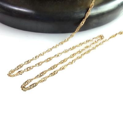 China CLASSIC 18k Gold Plated Fashion Jewelry Singapore Twist Chain Stainless Steel Necklace for sale