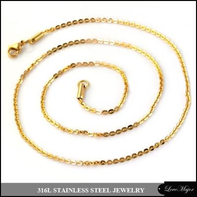 China Fashion Jewelry Stainless Steel Coin Chain Stainless Steel Gold Plated Necklace For Women for sale