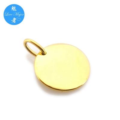 China Latest CLASSIC Engrave-able Gold Plated Stainless Steel Round Locket Charm Fashion Jewelry With Bandeau Edge for sale