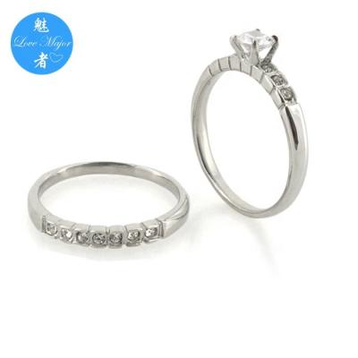 China CLASSIC Stainless Steel Engagement Ring Fashion Jewelry Committing To The Moment For Lovers for sale