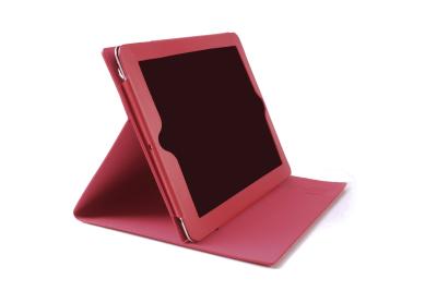 China Customized Foldable Red Leather iPad Cases / Apple iPad 2 Cases and Covers for sale