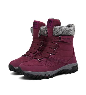 China Factory Direct Wholesale Winter Warm Sheepskin Fur CUSHIONING Boots Women's Snow Shoes Waterproof Snow Boots for sale