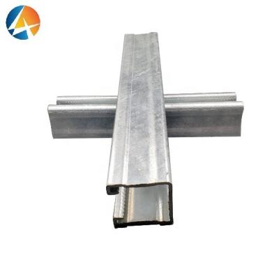 China 41x41 hot dip galvanized coated solar support strut c slotted steel solar channel support 41x41 for sale