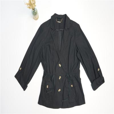 China Hot Selling Anti Static Single Breasted Black Jackets Anti Shrink For Women for sale