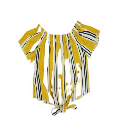 China Viable Summer Fashion Hot Sale Factory Women Casual Striped Shirts for sale