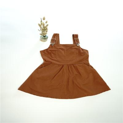 China Anti Static Hot Sale Fashionable Cotton 100% Brown Factory Apron Dress For Women for sale