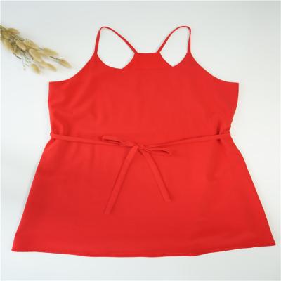 China Fashion Design Breathable Summer 95% Poly 5% Spandex Sleeveless Red Dress For Girls for sale