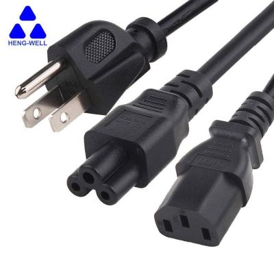 China Hot Sale Safety EU UK USA ROHS Certificate 3 Prong Computer IEC C13 Plug In PC AC Supply Extension Cable EU UK USA Power Cords for sale