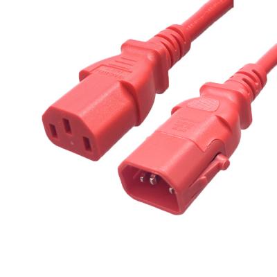 China COMPUTER C13 C14 Lock Extension Cords U L IEC 320 Connector C14 To C13 Lock for sale