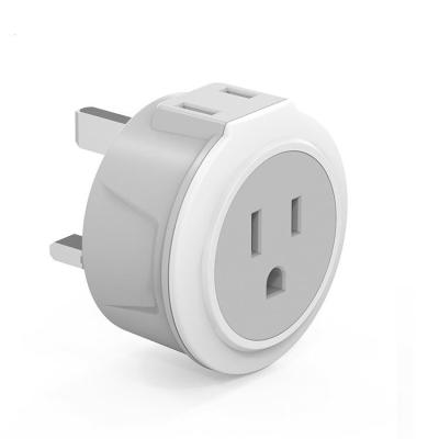 China ABS+Copper 250V USA to UK Plug Adapter Power Converter Travel Plug for sale