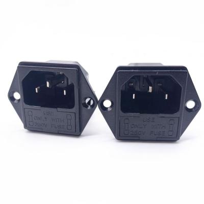 China IEC 320 10A 250A Inlet C14 Module Commercial Socket With Fuses Power Socket for sale