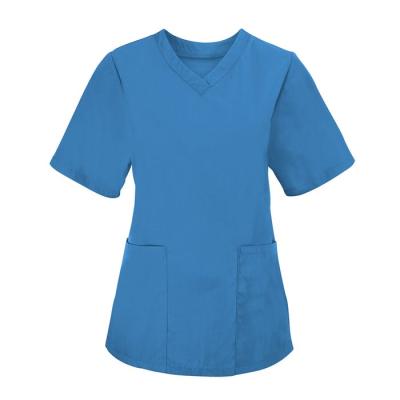 China Hot Sale Hospital V-Neck Hospital Uniforms Nursing Scrubs Uniform Sets And Jackets Scrubs Uniforms Set Medical for sale