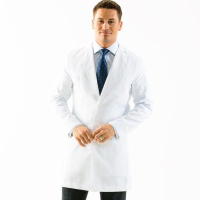 China White Doctor Lab Coat Doctor Lab Coat Men Fashion Supply Doctor Coat Factory Directly Long for sale