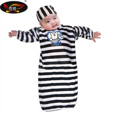 China Cotton designer toddler boy Halloween costumes,prisoner baby prison Halloween cosplay costume for sale