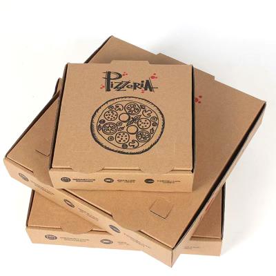 China Recyclable Eco Friendly Wholesale Reusable Cardboard Custom Printed Corrugated Paper Pizza Box Cheap Packaging Pizza Box Black for sale