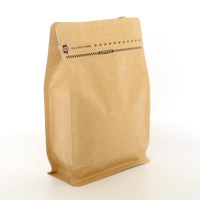 China Recyclable coffee bag with valve side wholesale kraft paper coffee coffee bags paper ziplock bag for sale