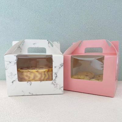 China Recyclable Food Packaging Manufacturer Custom Colors Cake Boxes Cake Box Packaging Cake Slice Box for sale