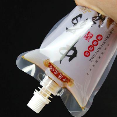 China Moisture Proof Stand Up Plastic Resealable Drink Pouch Spout Bag Traditional Chinese Medicine Bag Plastic Packaging Bag for sale