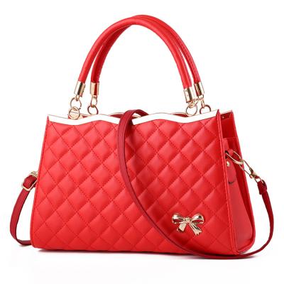 China New Fashion Designer Wholesale Waterproof Red Office Lady Women Business Casual Dress Leather Handbag Small for sale