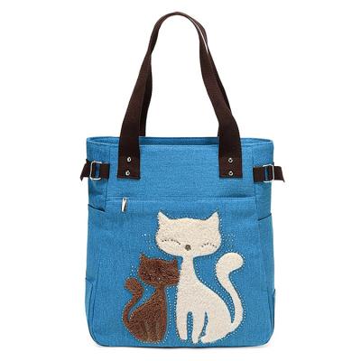 China Waterproof 2021 Custom Canvas Designer Luxury Unique High Quality Classic Cartoon Animal Printing Handbags Women for sale