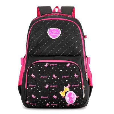 China Waterproof custom black reusable fashion logo print teenage girl small school bag for 8 years old for sale