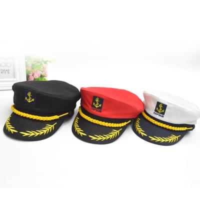 China 2021 Army Navy Yacht Boat Ship Hat Classic Captain Cap Sailor Cap Comfortable White With Three Color for sale