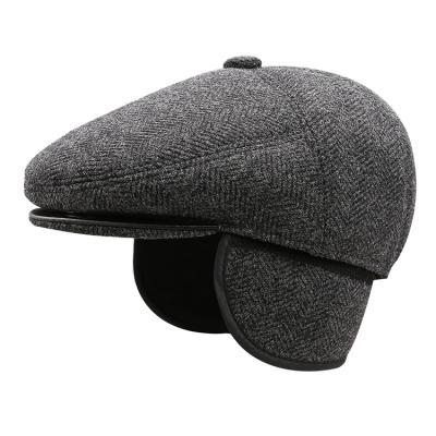 China Wholesale Beauty 2019 New Sweet And Comfortable Melanocratic Earmuffs Hat Simple Inspissate Beret Hat For Men for sale