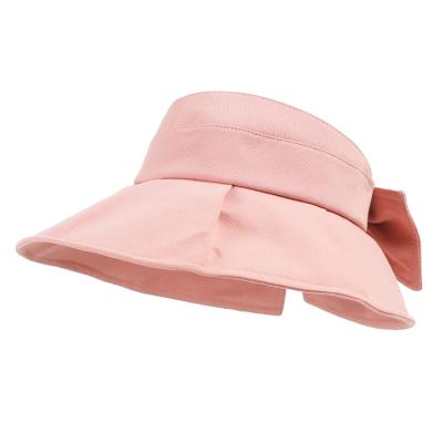 China Comfy Ponytail Backless Hat For Women Bucket Hat Women Beach Wide Brim Sun Hat for sale