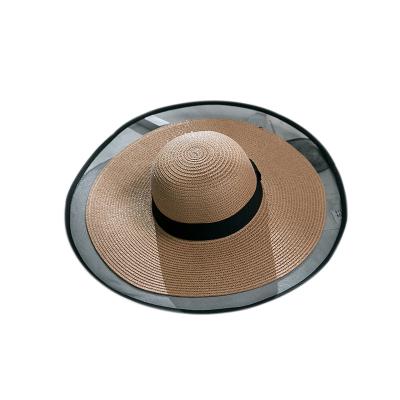 China 2021 Breathable New Design Wholesale Mesh Straw Hats Natural Summer Floppy Straw Hats Beach Straw Hat For Women for sale