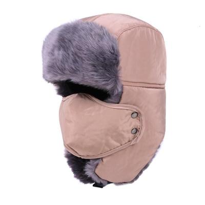 China 2021 Wholesale COMMON Earmuffs Aviator Hat Scarf Men's Russian Ladies Catcher Hat With Scarf Winter Hat for sale