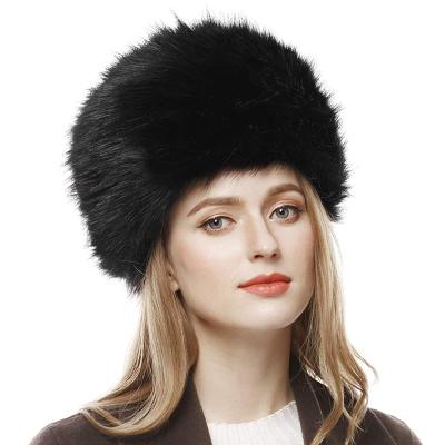 China Women COMMON Faux Fur Winter Cossack Style Russian Hat Winter Wrap Hat for sale