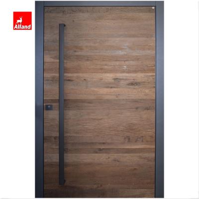 China Modern Residential Custom Made Mahogany Wood Front Entry Pivot Doors for sale