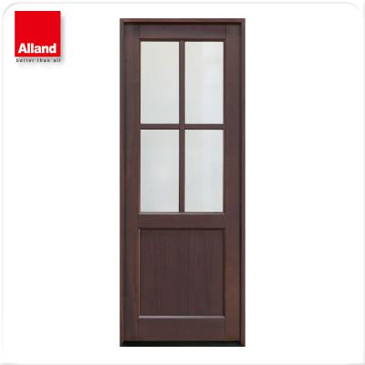 China Bedroom Classic Interior Solid Teak Swing Design Wooden Door For Individual Building for sale