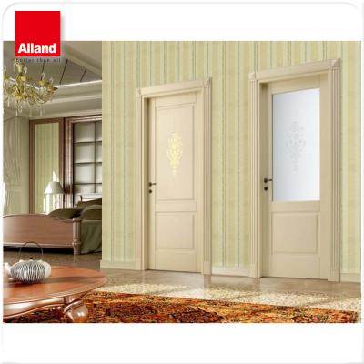 China HDF Swing Molded White Color Interior Solid Wood Door For Villa Building for sale