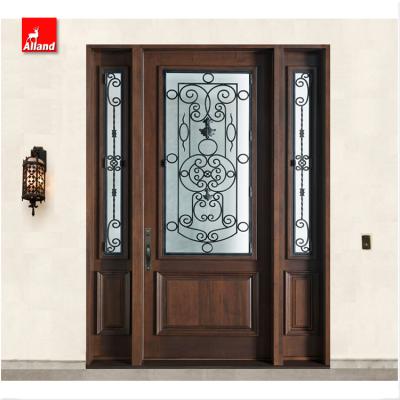 China Factory direct sale wholesale price rustic design white oak hot sound insulation double door solid wood door for apartment for sale