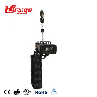 China Theater Bar Wedding Party Exhibition 0.5t 1t 2t 3t 5t 380v Electric JDP Chain Hoist For Entertainment Lift 1ton 20 Meters Stage Hoist Chain JDP SU for sale