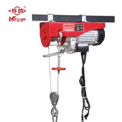 China Hotels PA600 Mini Electric Hoist Winch With Garage Ceiling Pulley Wireless Remote Control Winch 600 Kg for sale