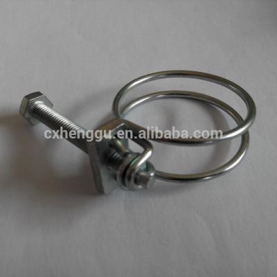 China Pipe Clamp Galvanized Steel Wire Pipe Double Clamps for sale