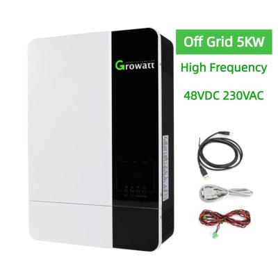 China Growatt On Grid Off Hybrid Mppt SPF 3500 5000 Es 48V grid hybrid solar power  Inverter battery 49X33X14 cm for sale