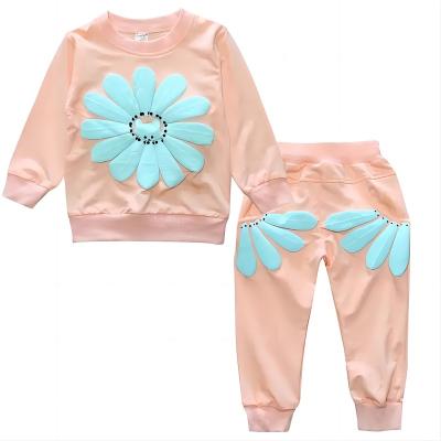 China Other Children Clothes Little Girl Top Model 2 Pieces Clothing Set And Long Pants Kids Girl Clothes Set for sale